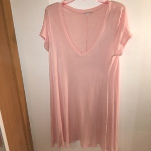 Pink T-shirt dress